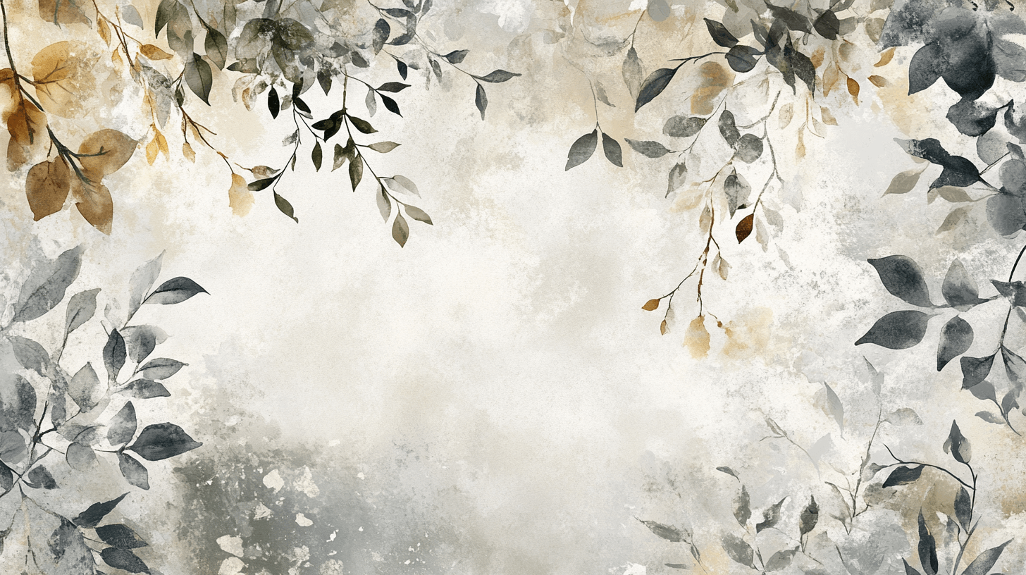 Papier Peint Aquarelle Feuilles Bohèmes