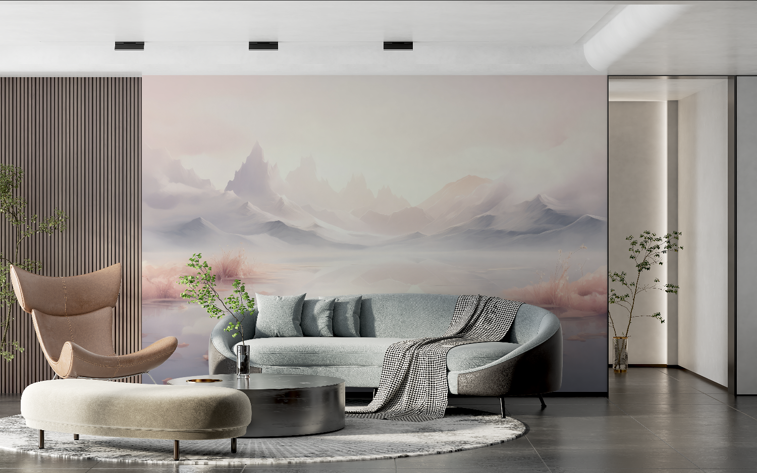Papier peint aquarelle sur mesure tendance 2024