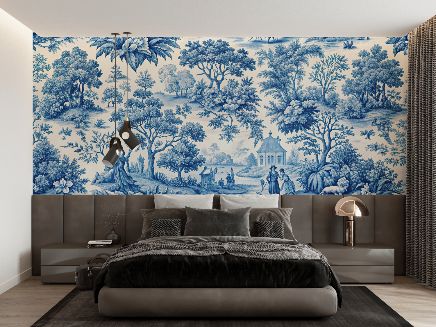 Papier Peint Toile de Jouy - francais