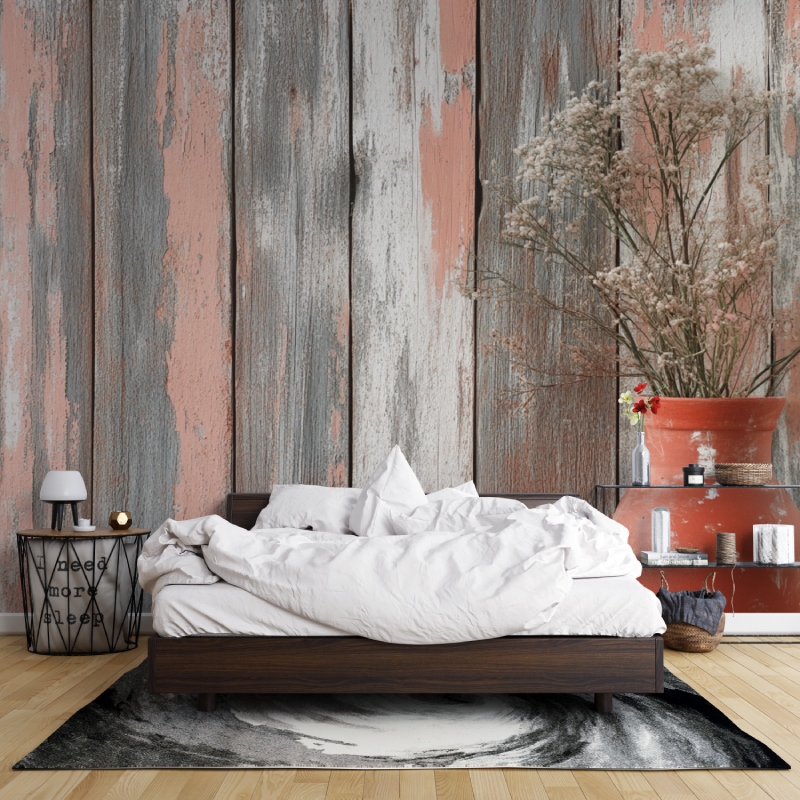 Papier peint terracotta effet bois flotte leroy merlin mur