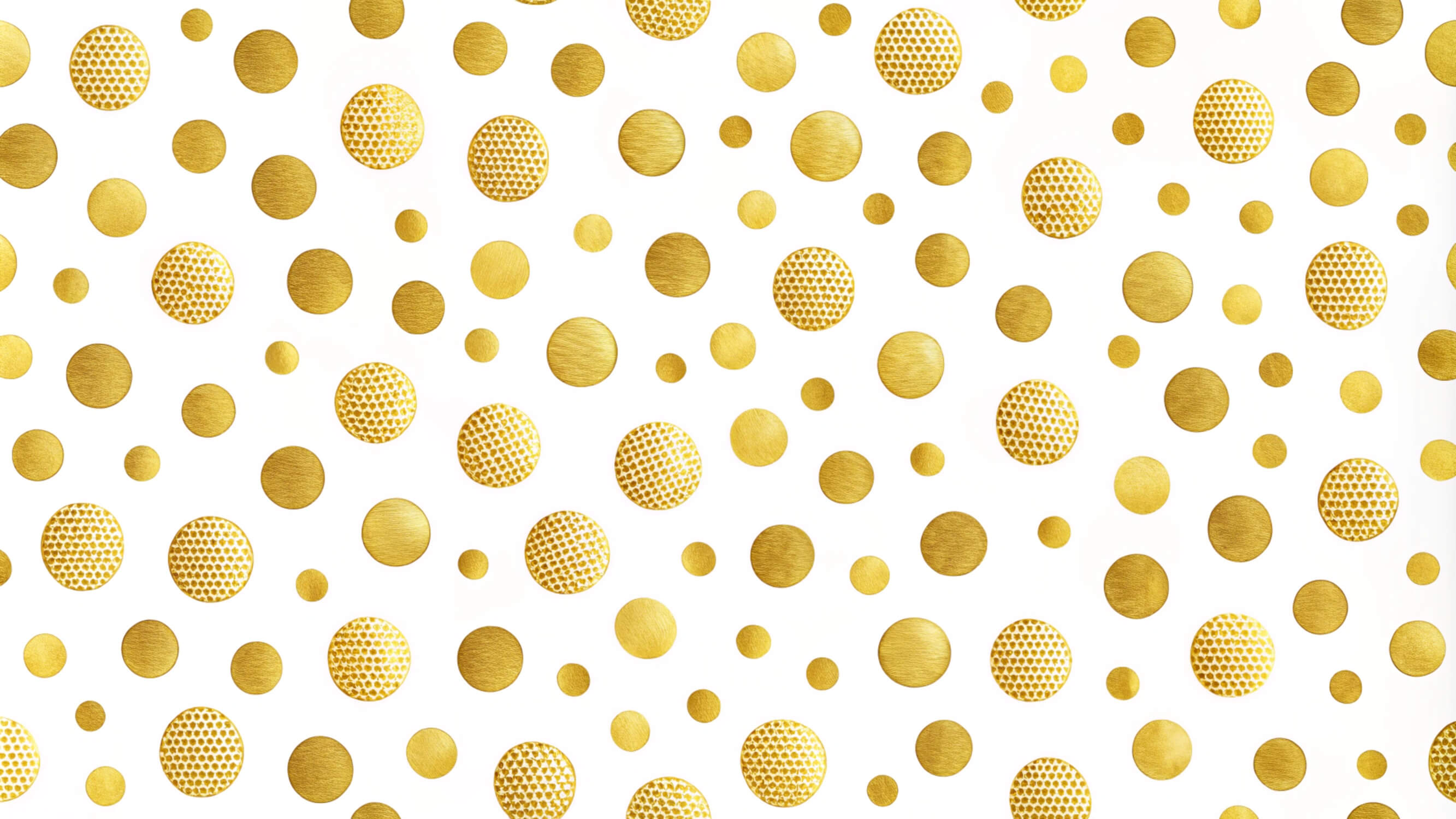 Papier Peint A Pois Doré