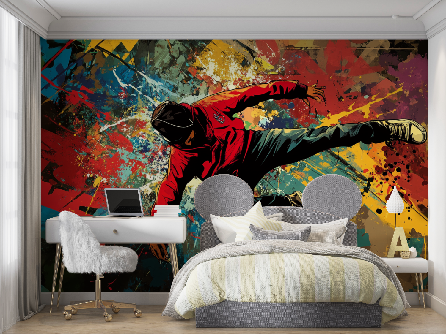 Papier peint hip hop explosion ...ti mur chambre panoramique