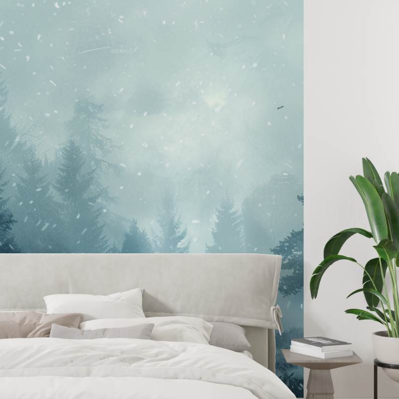 Papier peint cerf scandinave tapisserie tendance