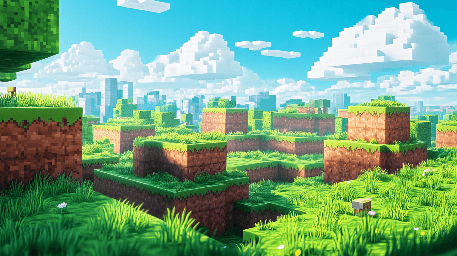 Papier Peint Gamer Minecraft Pixel Art
