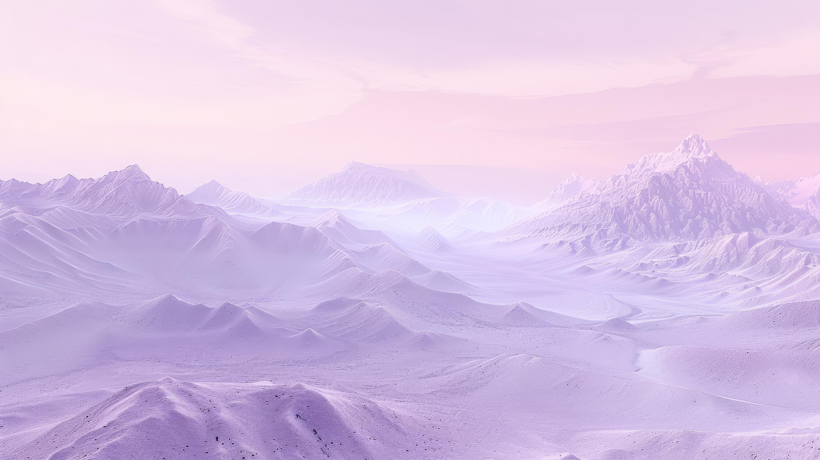 Papier Peint Montagne Rose Violet