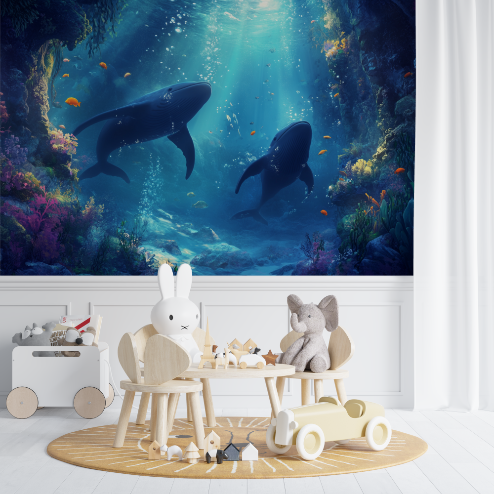 Papier peint marin immersion marine chambre de bebe