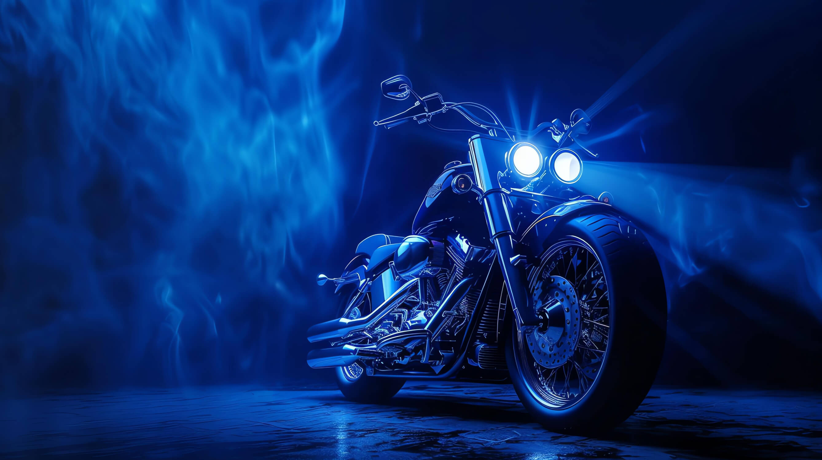 Papier Peint Belle Moto Ton Bleu