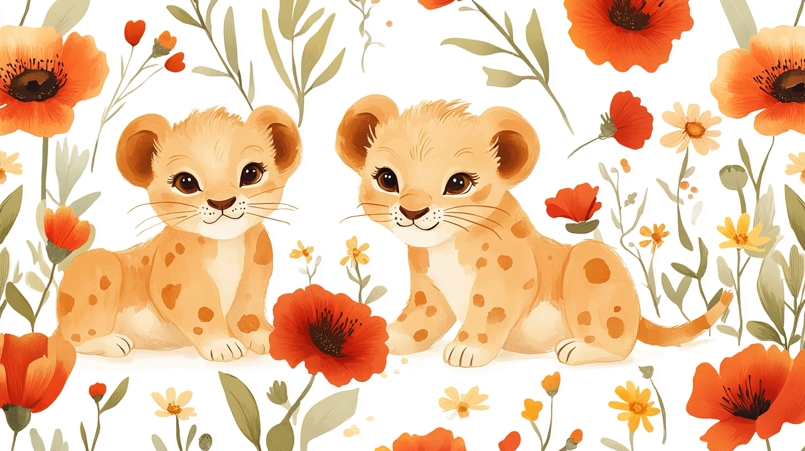 Papier Peint Lion Et Ambiance Vintage