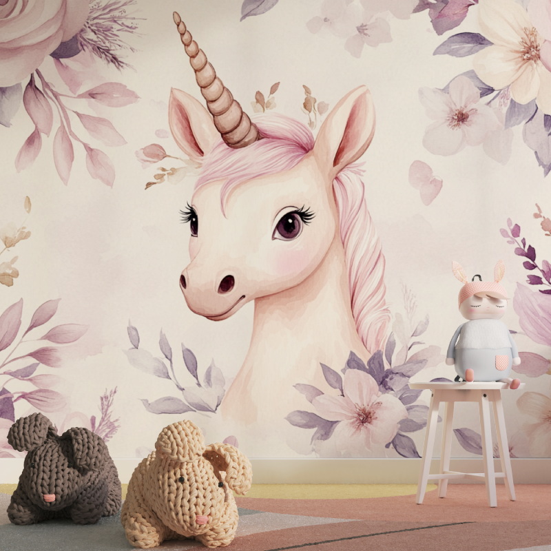 Papier peint fille licorne deco...mbre tapisserie pour fille