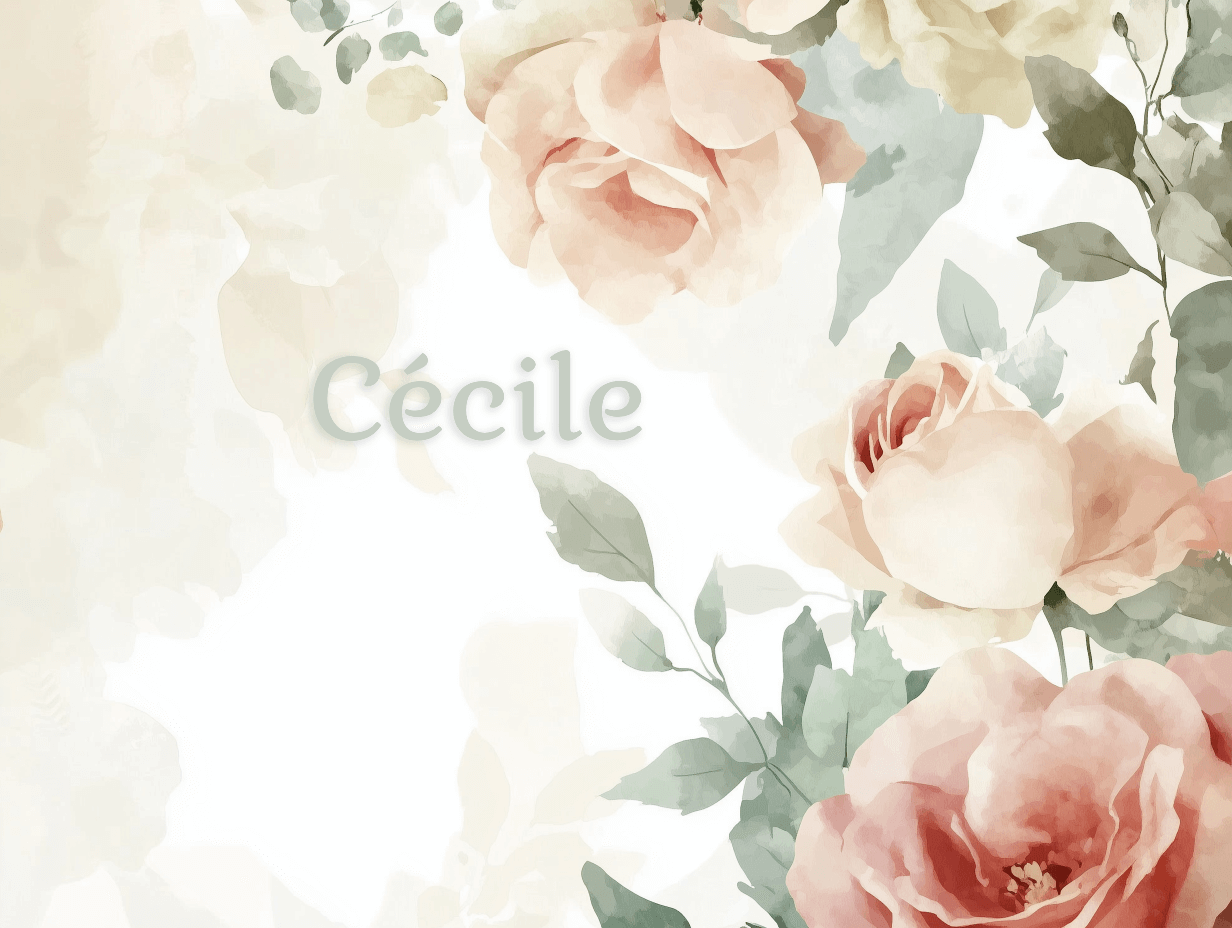 Papier Peint Prénom Fleurs Aquarelle