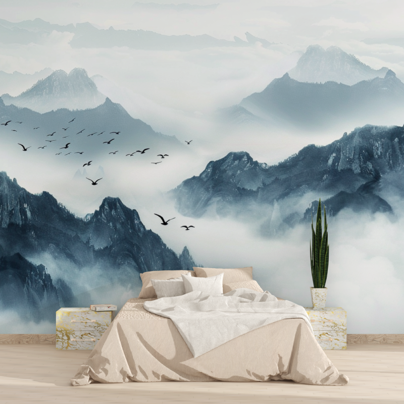 Papier peint lever de jour en chine tapisserie 2025