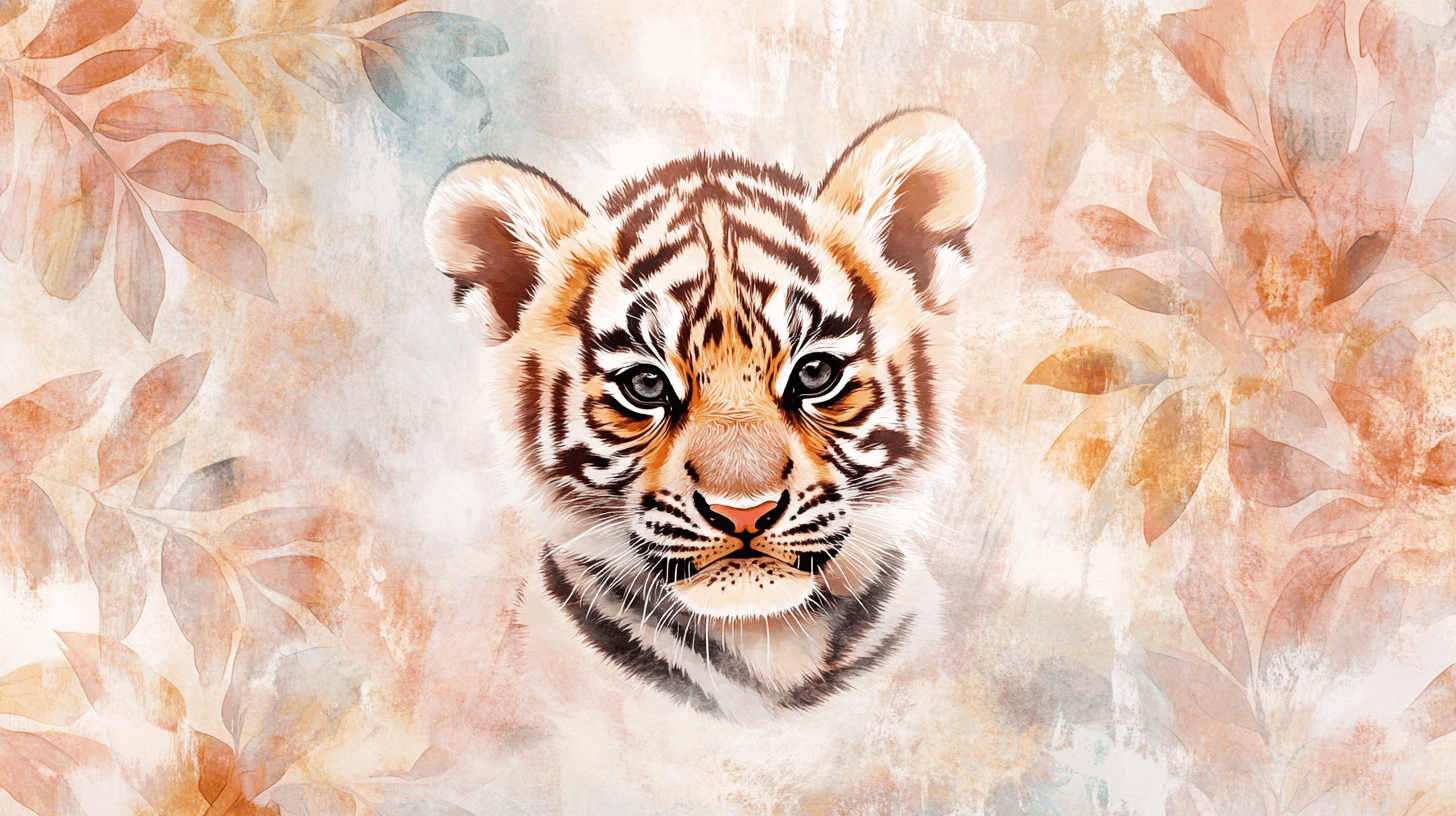Papier Peint Tigre Chambre Bébé Unisexe