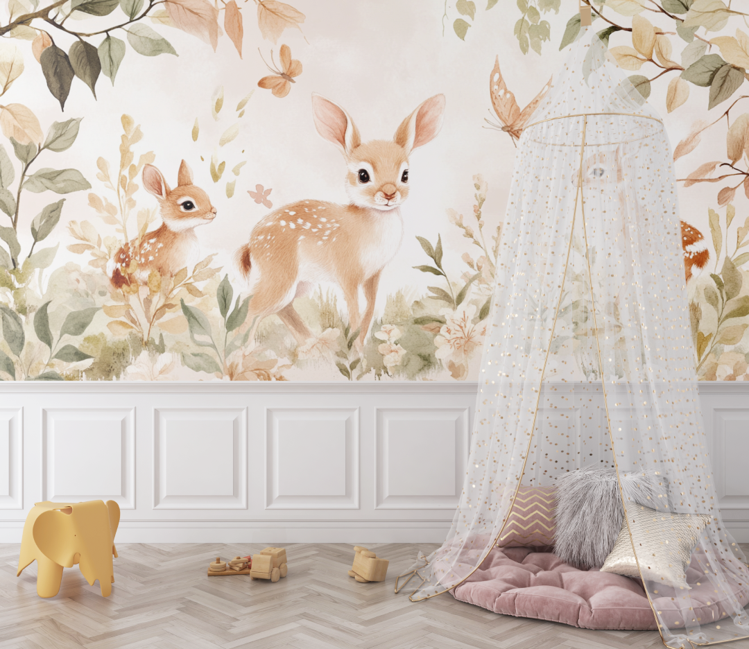 Papier peint foret doux bebe bebe