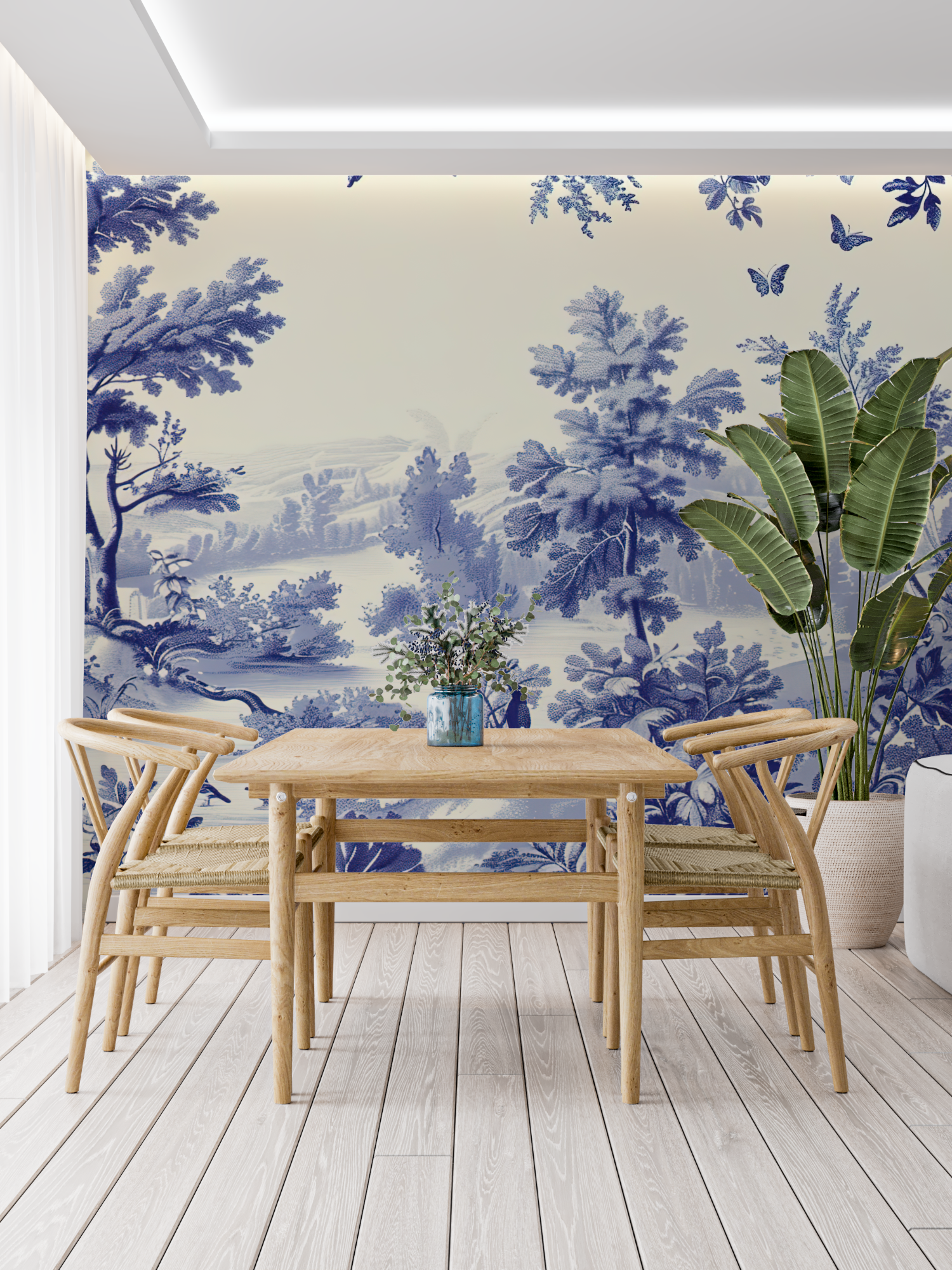 Papier Peint Toile De Jouy Impression - tapisserie