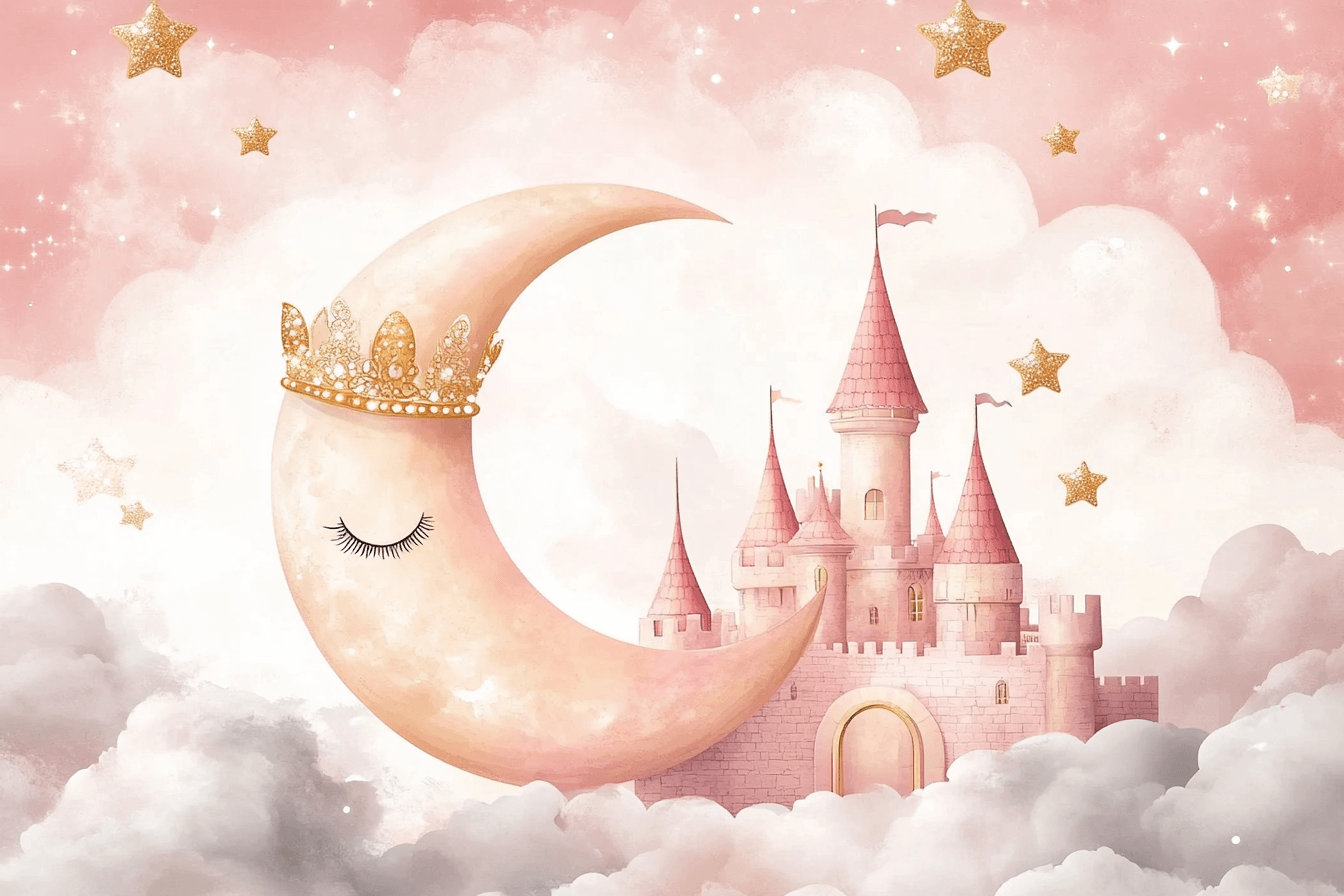 Papier Peint Princesse Lune Couronnée