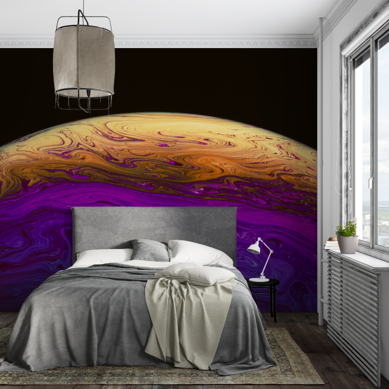 Papier peint espace terre abstrait piece ados
