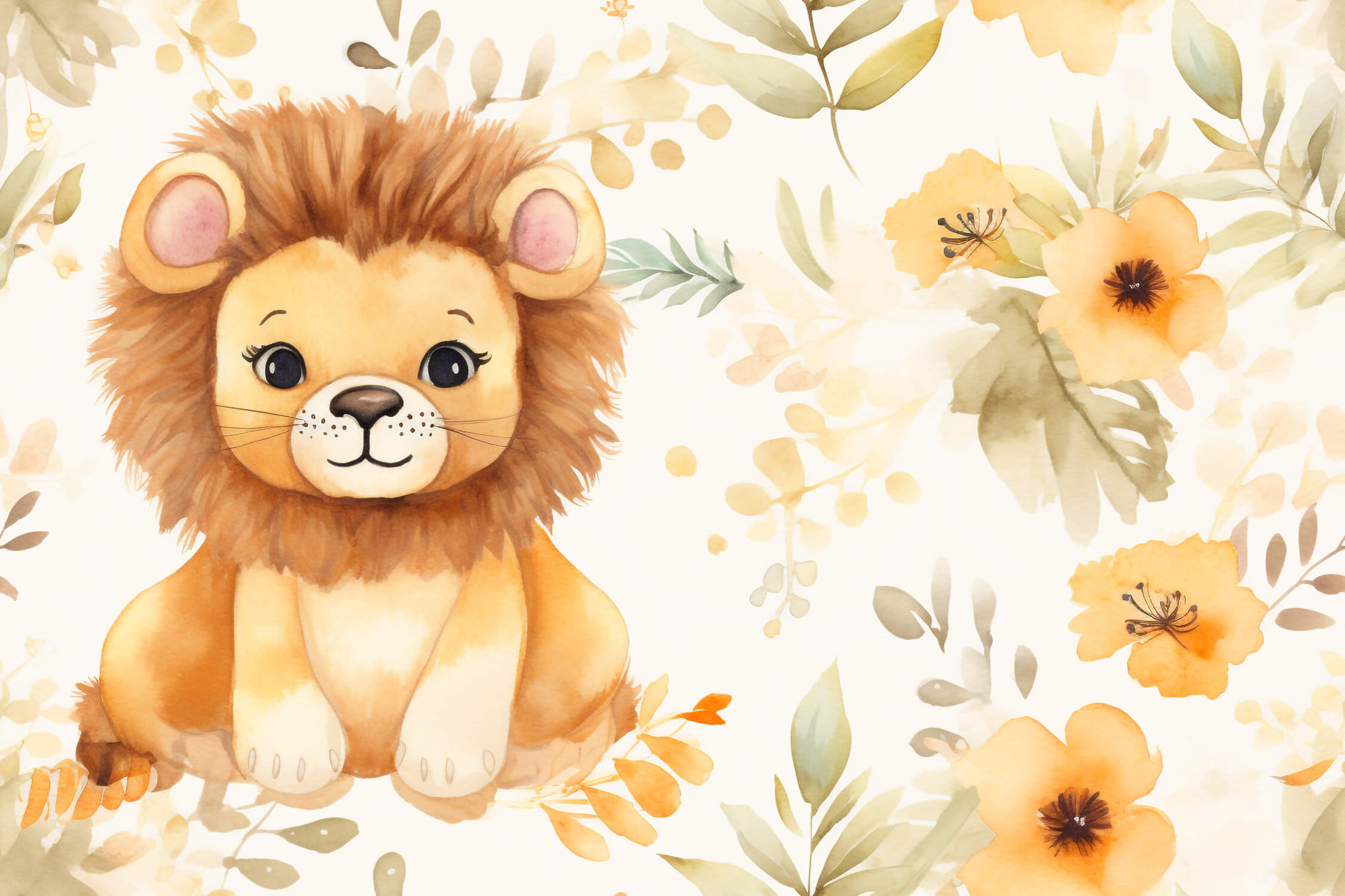 Papier Peint Lion Panoramique