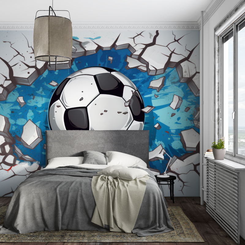 Papier peint ballon de foot piece ados