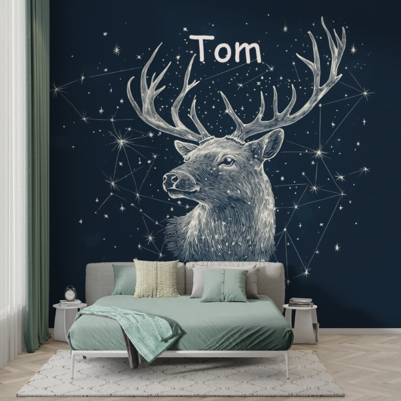 Papier peint prenom design murs
