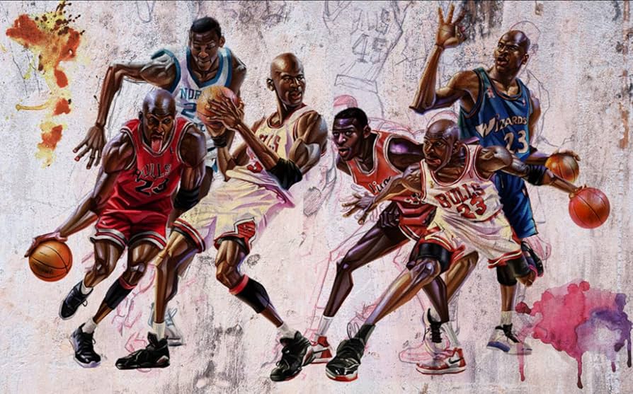 Basketbal Behang <br/> Jordanië in waanzin