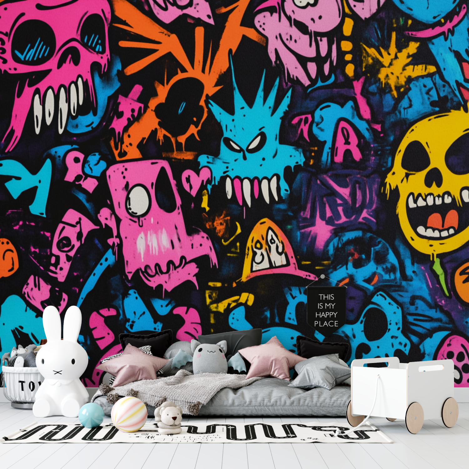 Papier peint punk rock tapisserie garcon