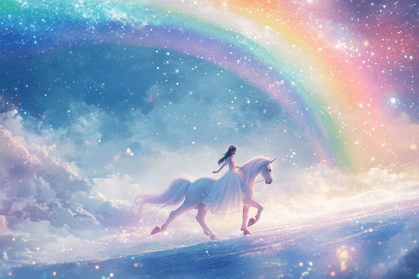 Papier Peint Licorne Chevauchée