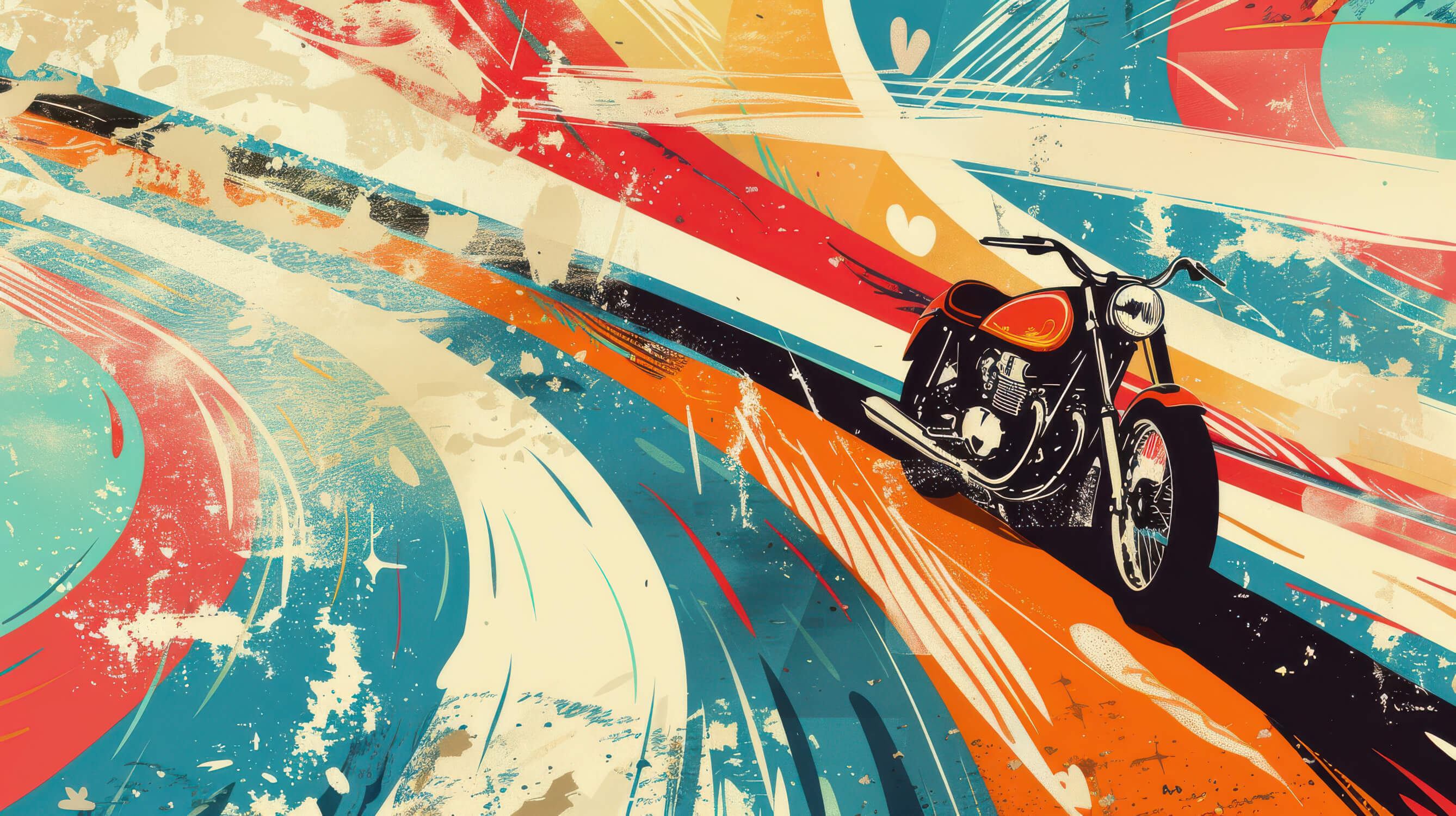 Papier Peint Graffiti Moto Ancienne