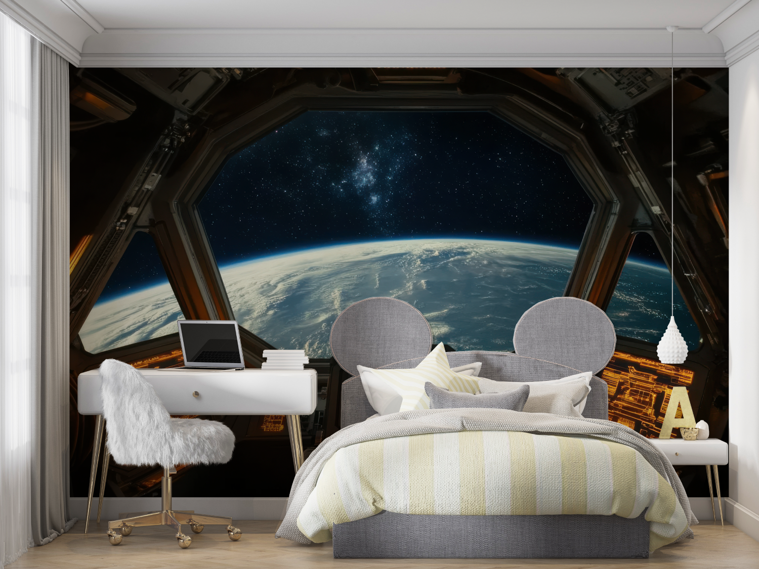 Papier peint espace vue interie...au mur chambre panoramique