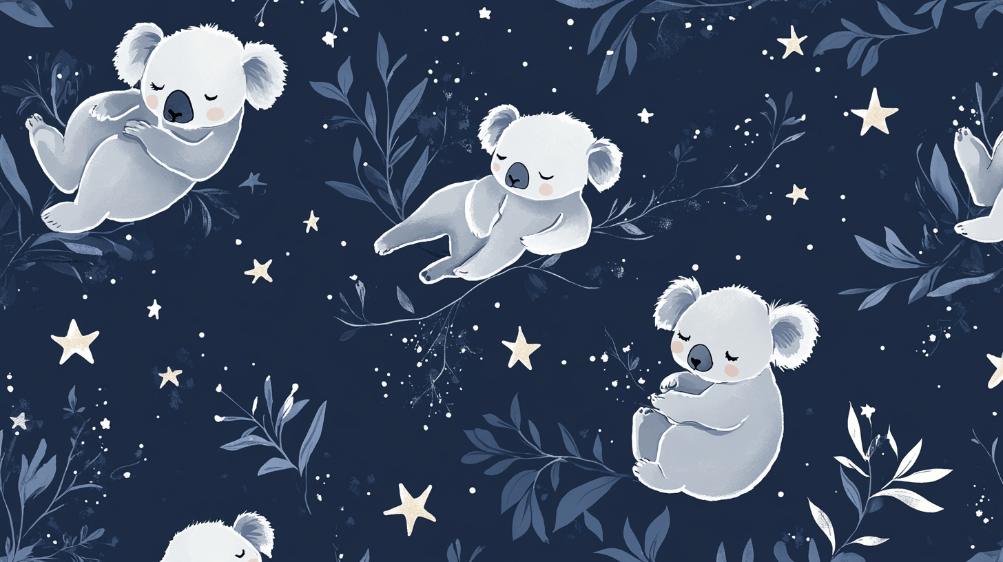 Papier Peint Koala Au Creux D’une Étoile