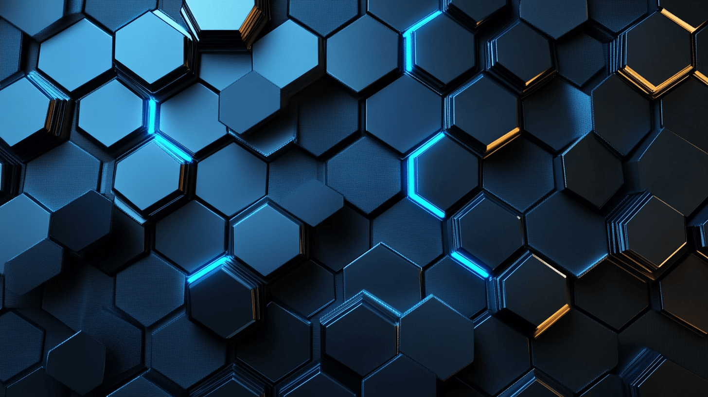 Papier Peint Gamer Hexagones Futuristes