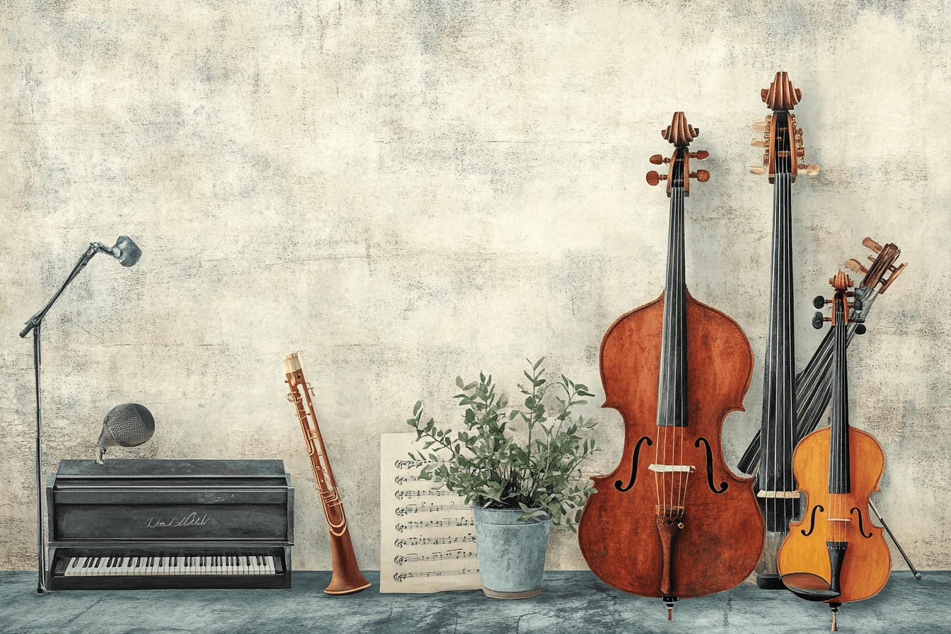Papier Peint Musicien Instrument