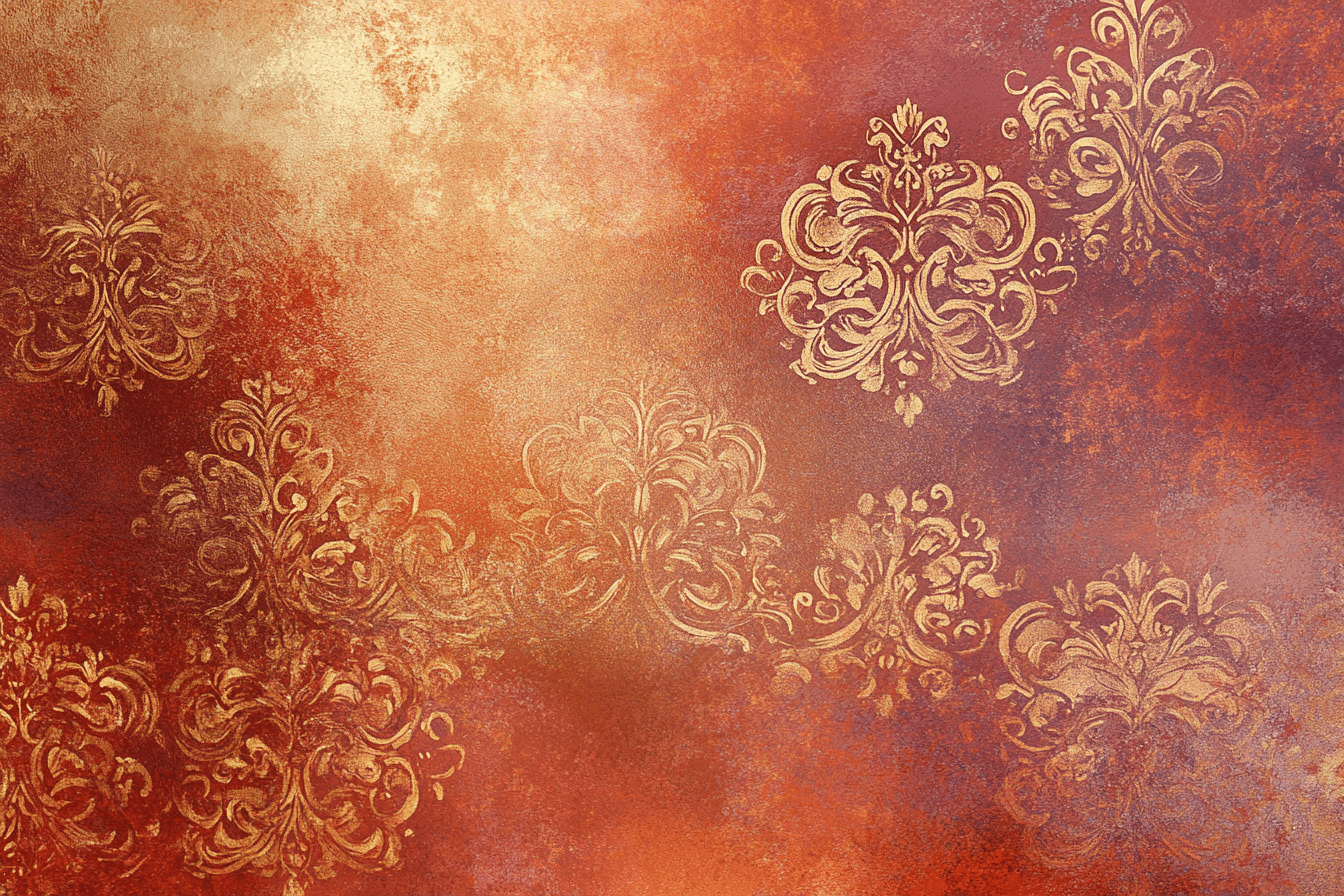 Papier Peint Terracotta Et Doré