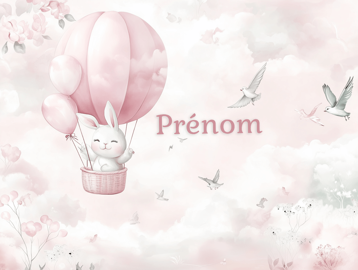 Papier Peint Prénom Bébé Lapin