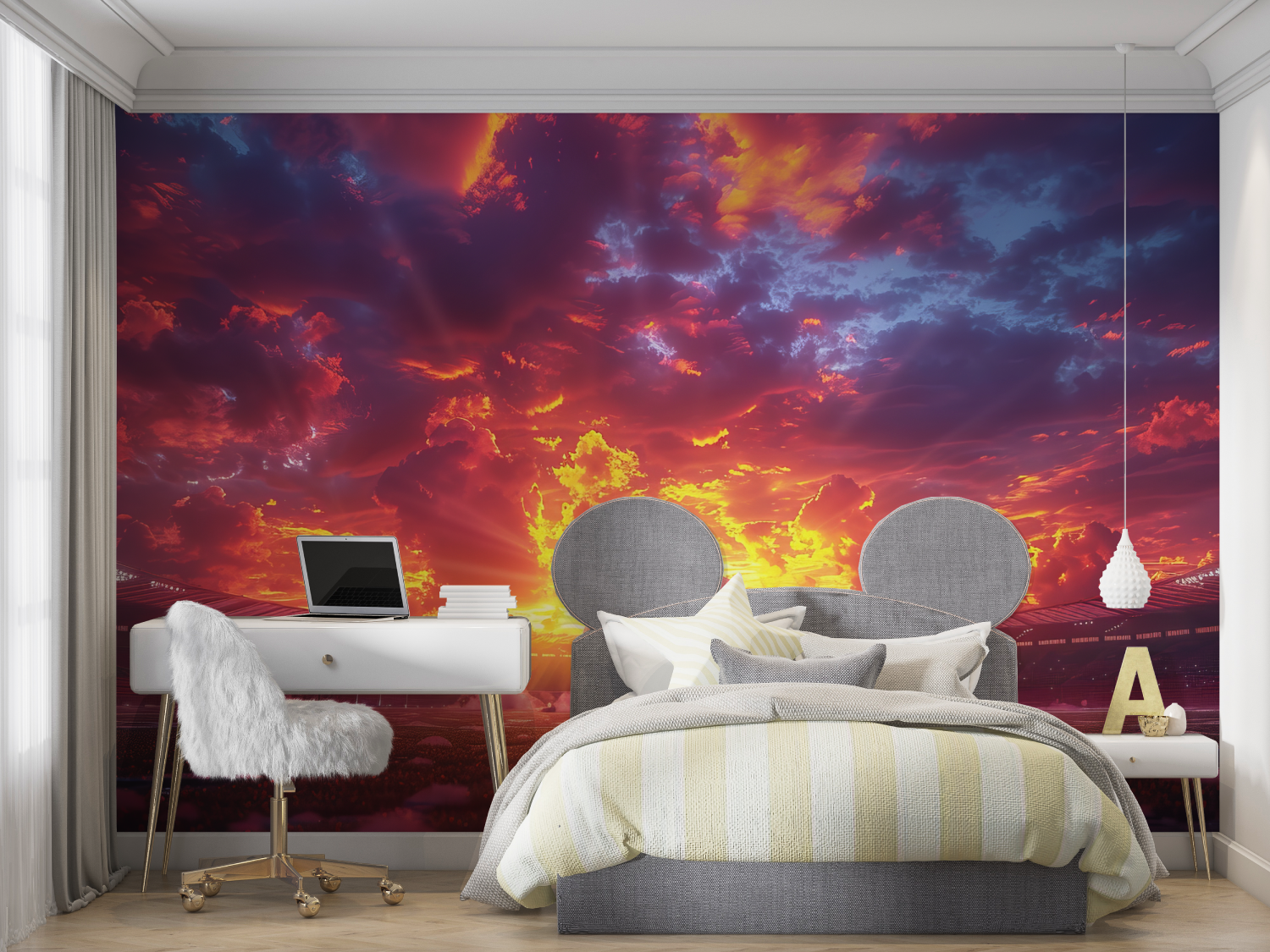 Papier peint xxl foot panoramique mur chambre panoramique