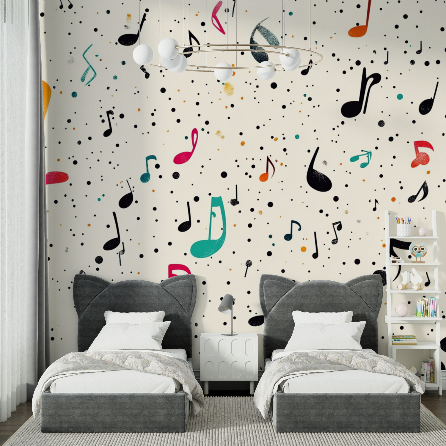 Papier peint frise musique chambre spiderman