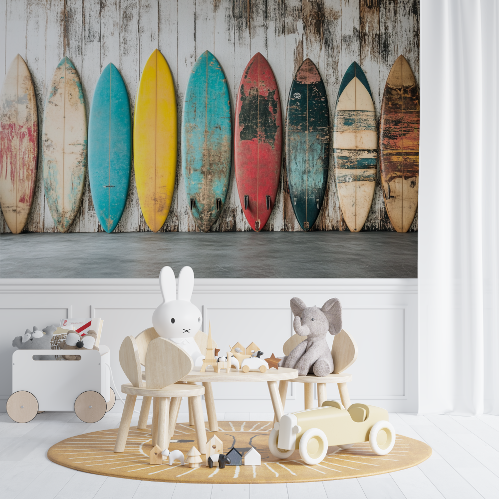 Papier peint ado classique surf vintage chambre de bebe
