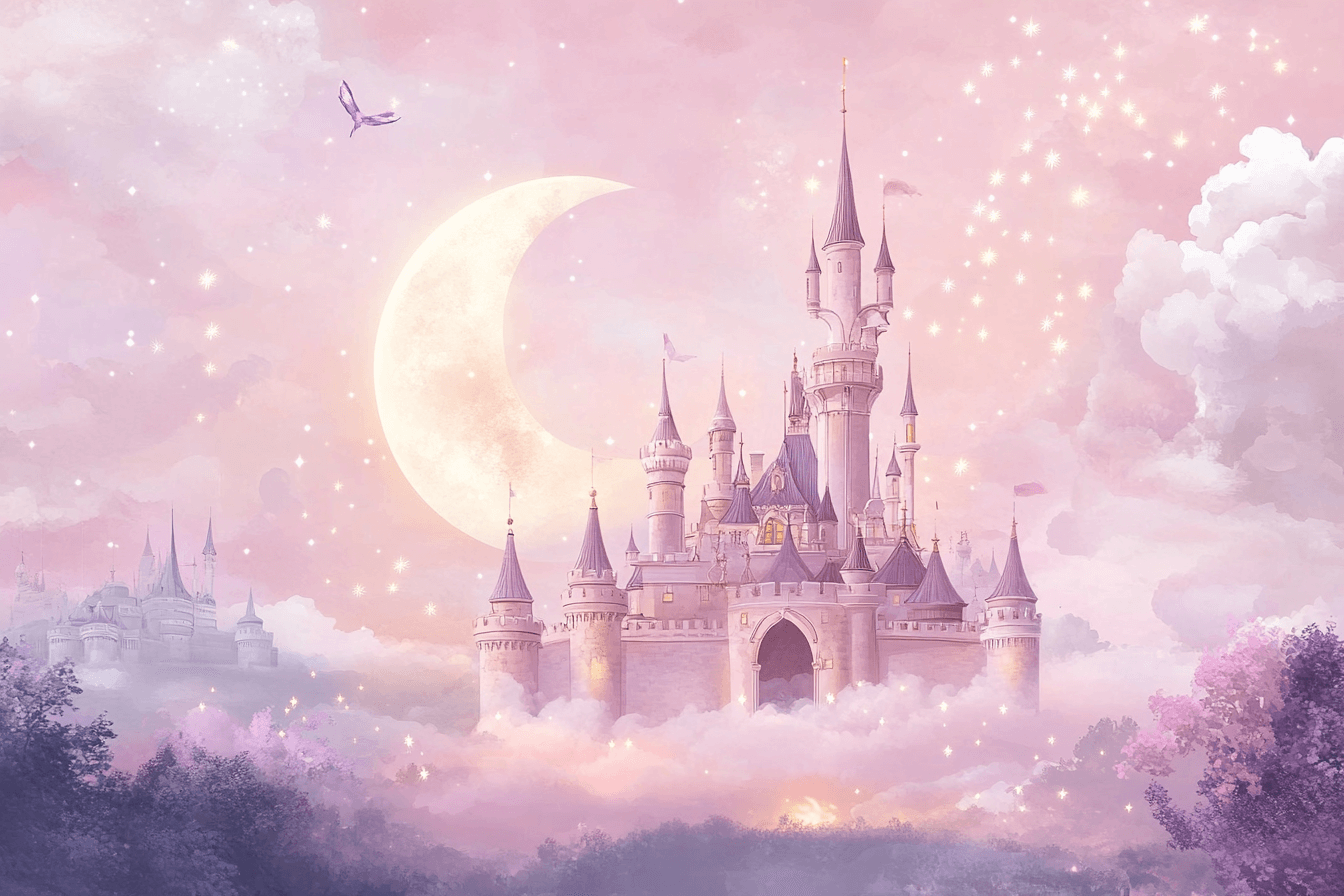 Papier Peint Princesse Lune et Château