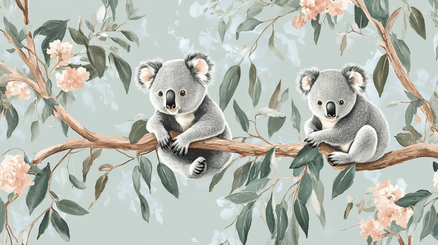 Papier Peint Koala Dans Un Monde Suspendu