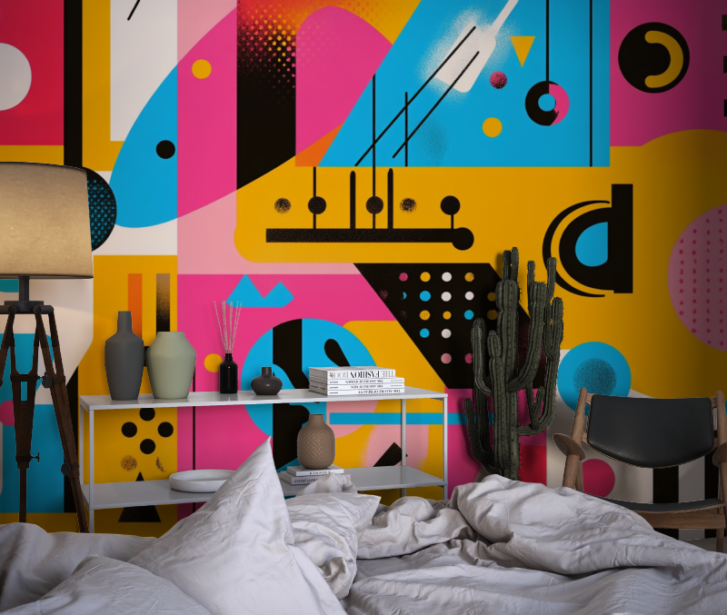 Papier peint deco originale chambre dado1