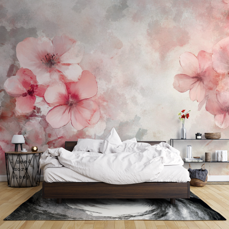 Papier peint aquarelle fleurs f...bstraites leroy merlin mur