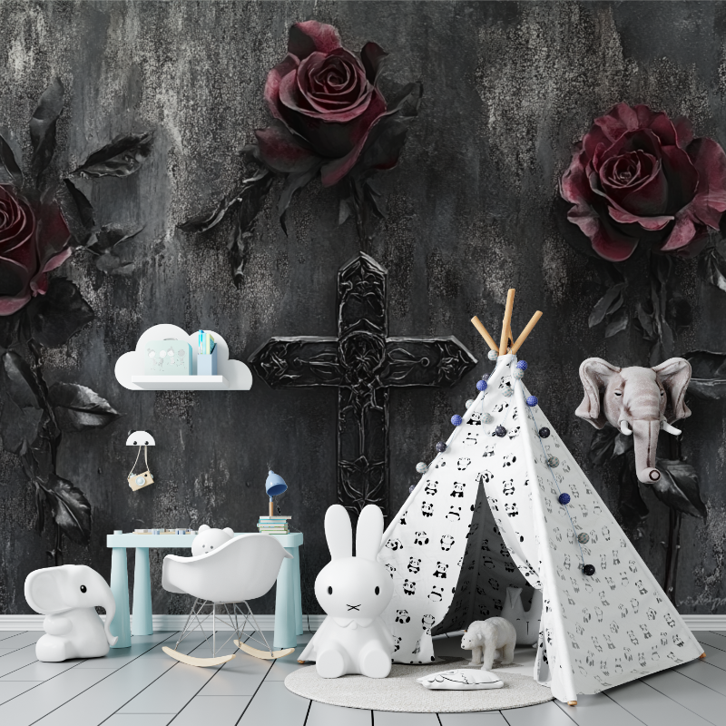 Papier peint metal gothique tapisserie murs