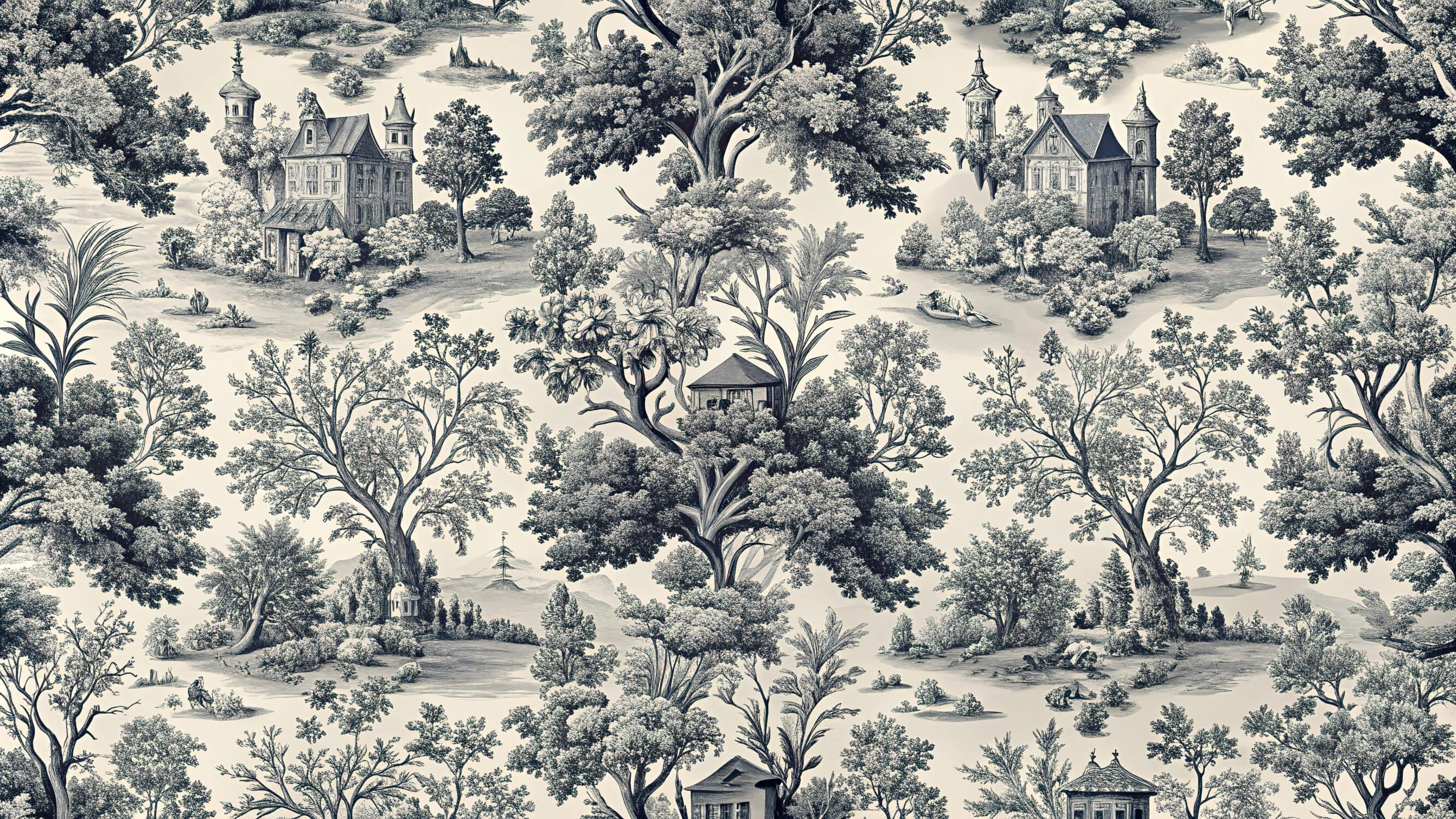 Papier Peint Toile De Jouy Années 80