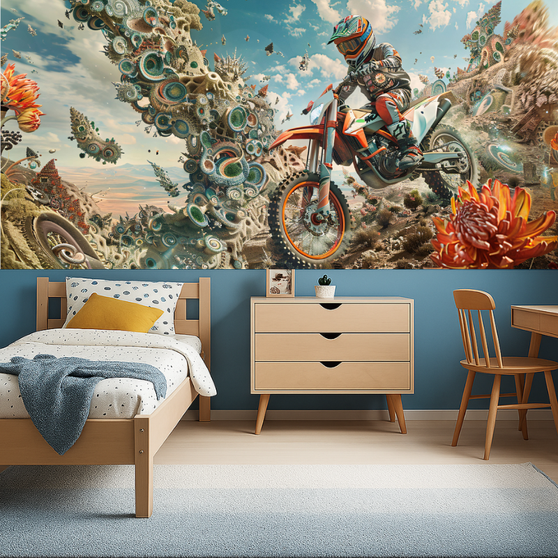 Papier peint avec moto garcon456