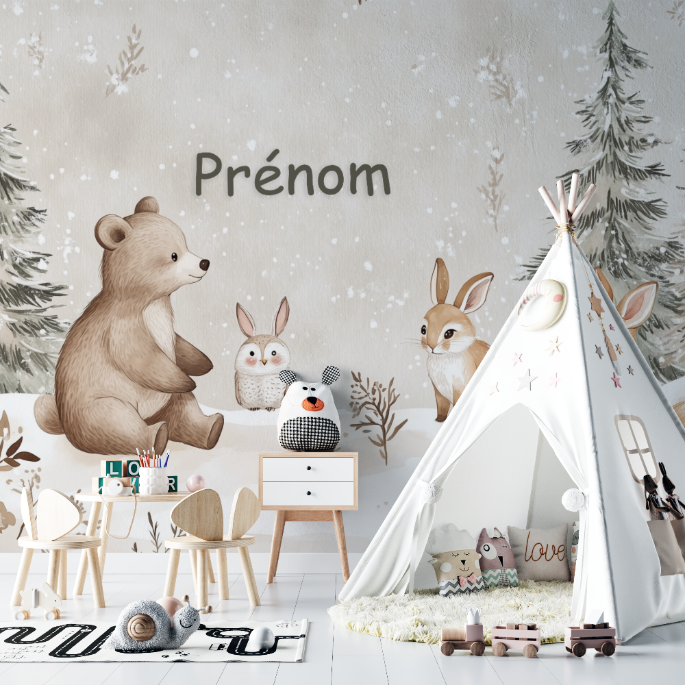 Papier peint prenom chambre nouveau ne chambre bebe