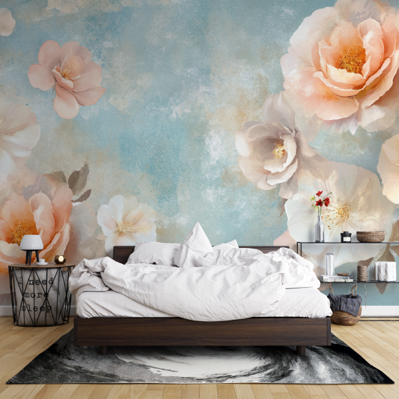 Papier peint aquarelle fleurs s...c texture leroy merlin mur