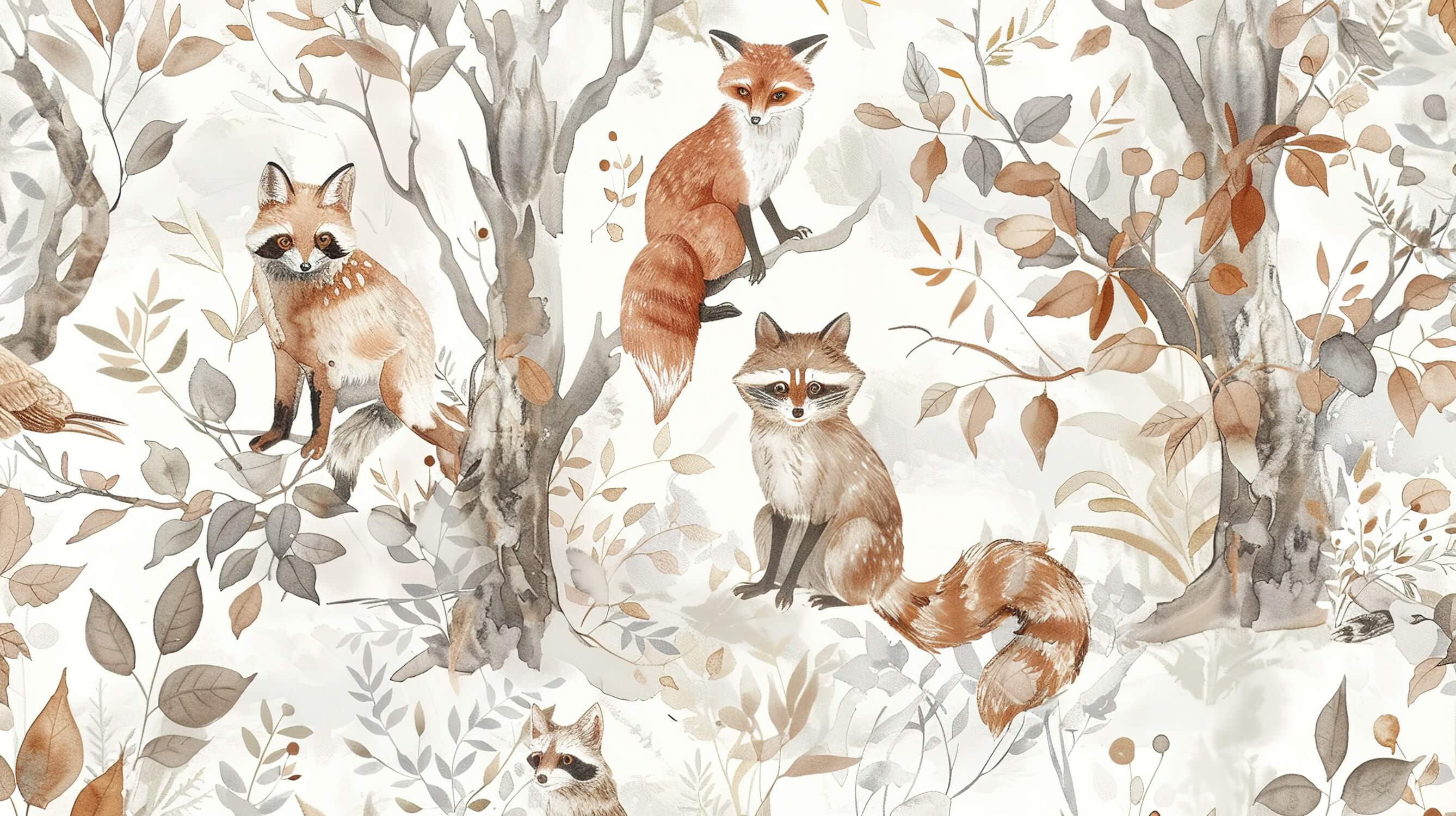 Papier Peint Renard Scandinave