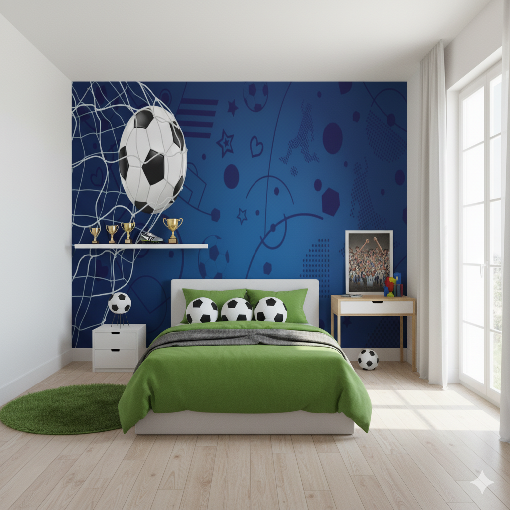 Fußball-Schlafzimmertapete