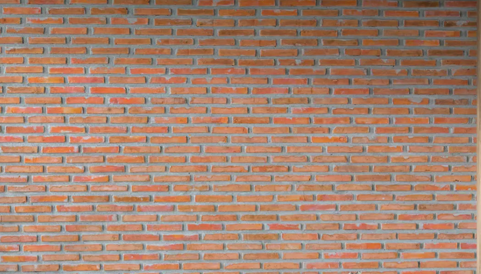 3D-Tapete aus rotem Backstein