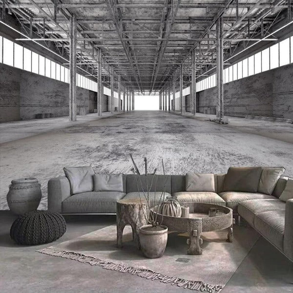 Tapisserie Industrielle Rustique