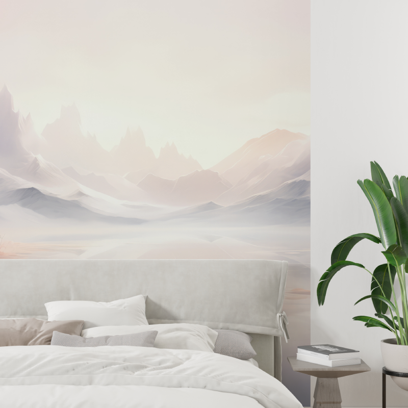 Papier peint aquarelle nature douce tapisserie tendance